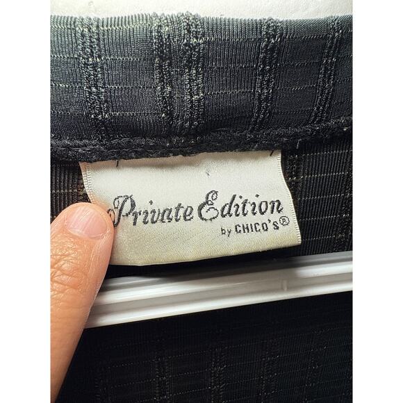 Private Editions by Chicos stretch button down blouse womens large elegant - Picture 2 of 8